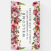 Begrüßung der eleganten Watercolor Floral Engageme Banner (Vertikal)