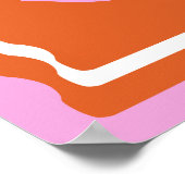 Begrüßung der feinen rosa Orange Retro Wavy Arch W Poster (Ecke)