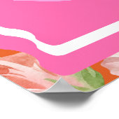 Begrüßung der feinen, rosa, orangefarbenen Retro-B Poster (Ecke)