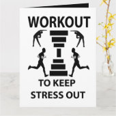 Begrüßung der Fitness durch Workout Karte (Gelbe Blume)