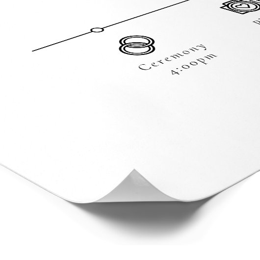 Begrüßung der formalen Skripthochzeit Poster (Ecke)