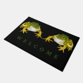 Begrüßung der Froschmatte - Anpassbar Fußmatte (Schrägansicht)