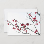 Begrüßung der Frühjahrs-Doppelhappines/Hochzeitser RSVP Karte (Rückseite)