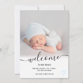 Begrüßung der Geburt eines Fotos Ankündigung