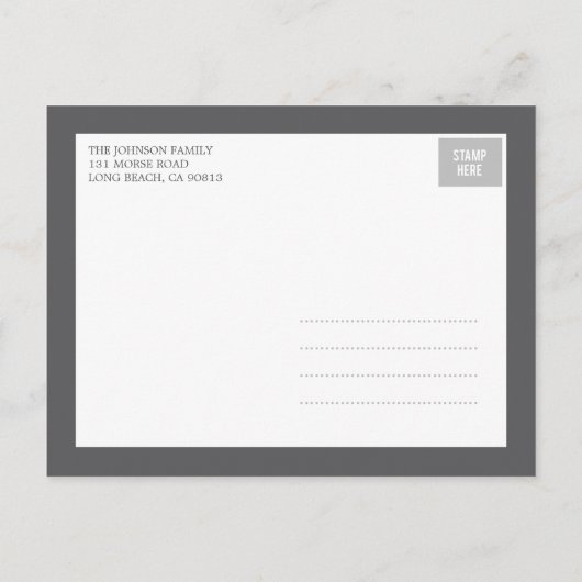 Begrüßung der Geburtserklärung Ankündigungspostkarte (Rückseite)