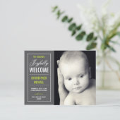 Begrüßung der Geburtserklärung Ankündigungspostkarte (Stehend Vorderseite)