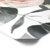 Begrüßung der geometrischen Dusty Rose Poster (Ecke)