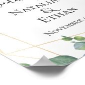 Begrüßung der geometrischen Eukalyptus Foliage Poster (Ecke)