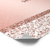 Begrüßung der Gold Monogram Rose Poster (Ecke)