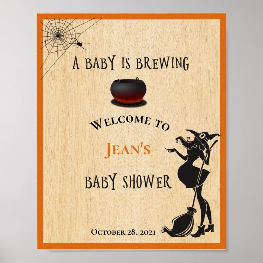 Begrüßung der Halloween-Kinderdusche Poster (Vorne)