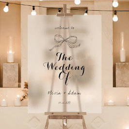 Begrüßung der handgezogenen Bow-Whimsikstörung Acrylschild