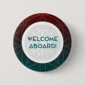 Begrüßung der heiligen Geometrie des Teams Button (Vorderseite)