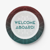 Begrüßung der heiligen Geometrie des Teams Pappteller (Vorderseite)