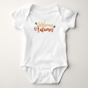 Begrüßung der Herbst-Herbstlaube Baby Strampler