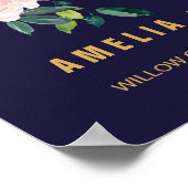 Begrüßung der Herbstfloralhochzeit Poster (Ecke)