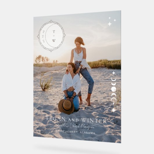 Begrüßung der Himmelsmondstars Acrylschild (Winkel)