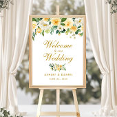 Begrüßung der Hochzeit der gelben Goldblume in Was Poster