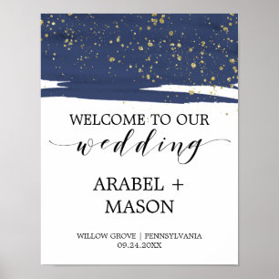 Begrüßung der Hochzeit der Wasserfarbenflotte und Poster
