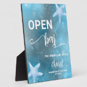 Begrüßung der Hochzeit in Deep Blue Sea Fotoplatte (Seite)