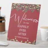 Begrüßung der Hochzeit in Roter Flora Sockelschild (In Situ)