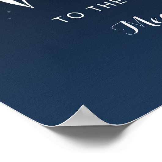 Begrüßung der Hochzeitsfeier der Navy Poster (Ecke)