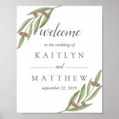 Begrüßung der Hochzeitskollektion der Olivenzweige Poster (Vorne)