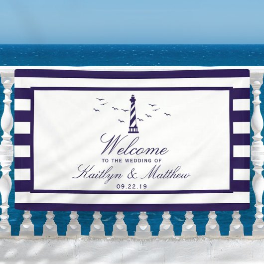 Begrüßung der Hochzeitskollektion des Leuchtturms Banner