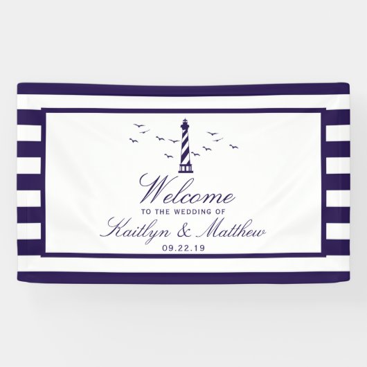 Begrüßung der Hochzeitskollektion des Leuchtturms Banner (Horizontal)