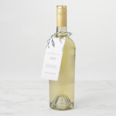 Begrüßung der kalligraphischen Botanischen Hochzei Flaschenanhänger (Angewinkelt)