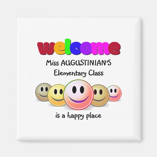 Begrüßung der Klasse für benutzerdefinierte Lehrer Magnet (Vorne)