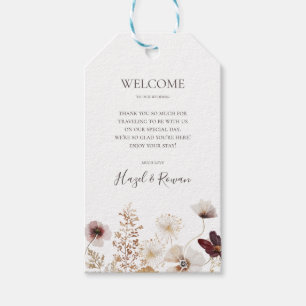 Begrüßung der Kupferburgund-Wildblume Geschenkanhänger