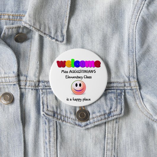 Begrüßung der Lehrer Button (Beispiel)