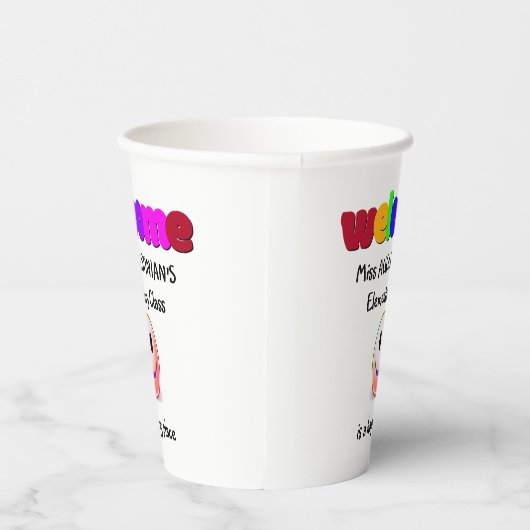 Begrüßung der Lehrer Pappbecher (Rechts)