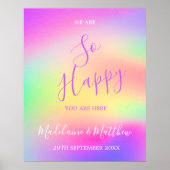 Begrüßung der mehrfarbigen Hochzeit Poster (Vorne)