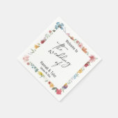 Begrüßung der mehrfarbigen Wildblume Serviette (Ecke)