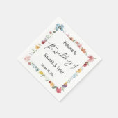 Begrüßung der mehrfarbigen Wildblume Serviette (Ecke)