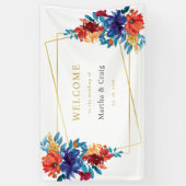 Begrüßung der mexikanischen Fiesta-Blume Banner (Vertikal)