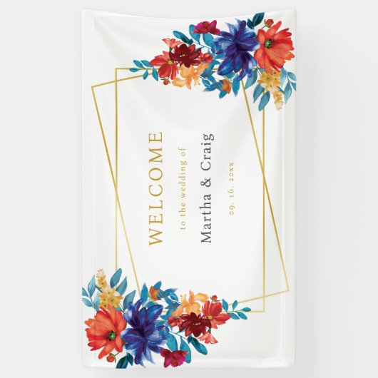 Begrüßung der mexikanischen Fiesta-Blume Banner (Vertikal)