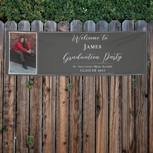Begrüßung der Minimalistischen Foto Graduation Par Banner