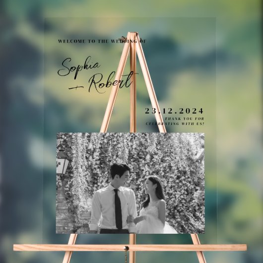 Begrüßung der Minimalistischen Weißen Acrylschild (Neutral)