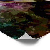 Begrüßung der modernen geometrischen Gold-Grenze Poster (Ecke)