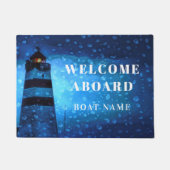 Begrüßung der Nacht an Bord der Leuchtturmmarine Fußmatte (Vorderseite)