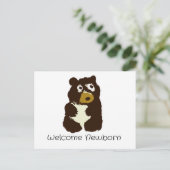 Begrüßung der neugeborenen Bärenkuppe Postkarte (Stehend Vorderseite)