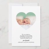 Begrüßung der Niedlichen Lässigen Script-Geburtser Ankündigung (Rückseite)