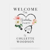 Begrüßung der Nurse Floral Stethoscope Graduation Acrylschild (Vorderseite)