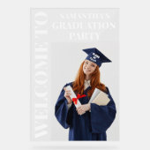 Begrüßung der personalisierten Foto Graduation Par Acrylschild (Vorderseite)
