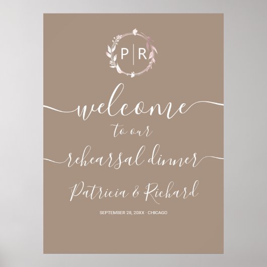 Begrüßung der Probe Begrüßungszeichen Poster (Vorne)