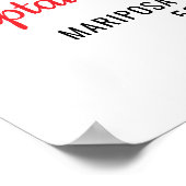 Begrüßung der Red Line-Flagge des Feuerwehren-Part Poster (Ecke)