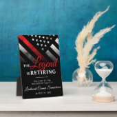 Begrüßung der Red Line-Flagge für Feuerwehrleute Fotoplatte (Seite)