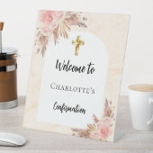 Begrüßung der Rose Goldpfirsichbogen Sockelschild (In Situ)